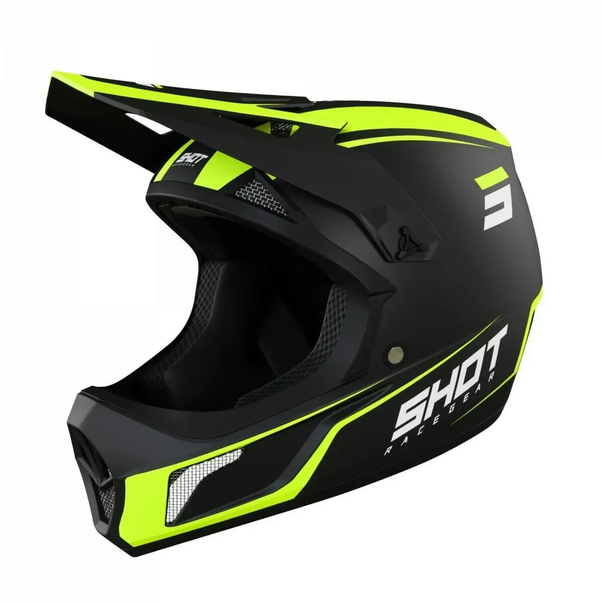 Shot Rogue United Helmet Black/Neon Yellow Matte